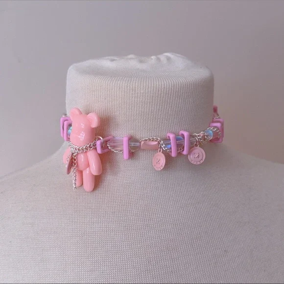 Pink Choker Necklace - Picture 2 of 6